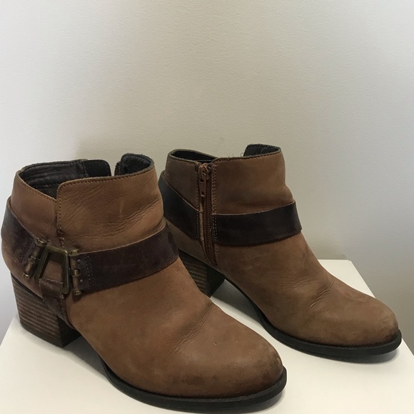 ALDO brown leather booties